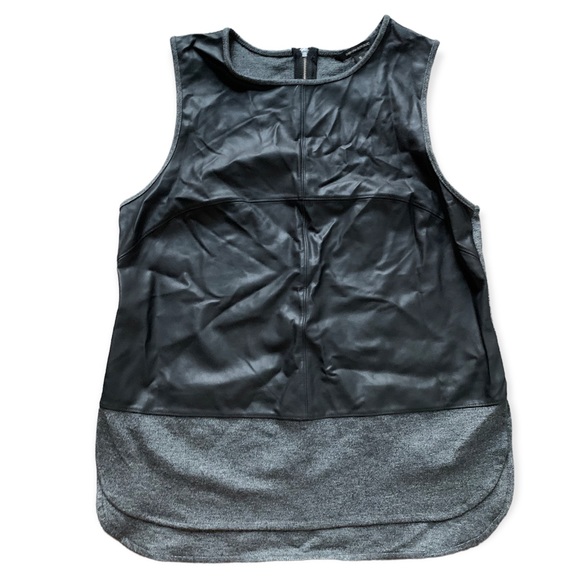 Banana Republic Faux Leather Ponte Tank Top S - Picture 3 of 10